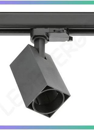 Трековый светильник gtv lima gu10 20w ip20 черный квадратный потолочный светильник для освещения sku_oledim_xld-lmagu10kc-nb