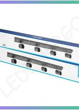 Світильник gtv veneto чорний 4xgu10 20w круглий led потолочний для освітлення приміщень sku_oledim_os-ven20wo4-10