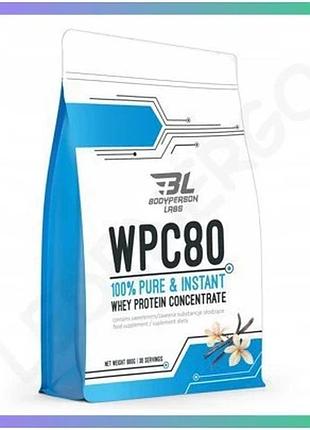Протеїн bodyperson labs wpc80 900г ваніль для нарощування м'язової маси з 22,5 г білка в порції sku_dsn_100-94-0356895-20