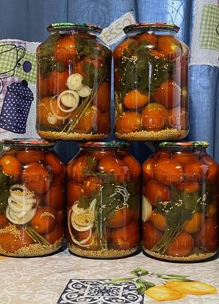 Помідори домашні, мариновані,з гірчицею,1,5 л. 3