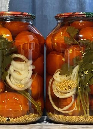 Помідори домашні, мариновані,з гірчицею,1,5 л. 9