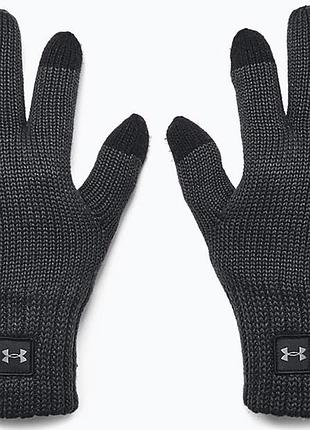 Перчатки under armour halftime wool glove черный чел s/m