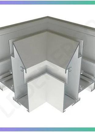 З'єднувач кутовий для шинопровода натяжної стелі oledim ol421 48v демпфер білий для освітлення sku_7771583