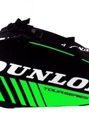 Сумка для падел тенниса dunlop padel paletero intro blk/green (623852)