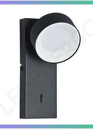 Бра italux fonten чорний світлодіодне освітлення для прикроватної зони led 1вт сучасний стиль sku_it-wl-47380-1-bk