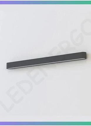 Бра soft led nowodvorski графітовий 16вт 90мм світлодіодне бра для прикроватної зони освітлення
