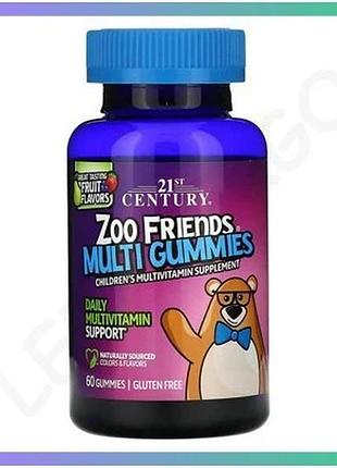 Мультивитаминные жевательные мармеладки zoo friends 60 штук для детей с фруктовыми вкусами sku_dsn_100-80-1564523-20