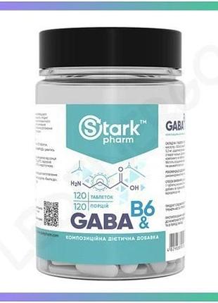 Гамк та вітамін b6 stark gaba 500мг 120 таблеток для покращення сну і концентрації sku_dsn_2023-10-5490