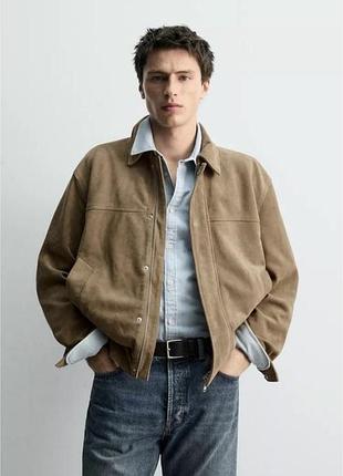 Куртка замшева шкіряна zara