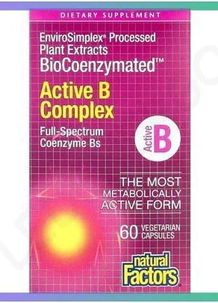 Комплекс витаминов группы b natural factors biocoenzymated active b complex 60 вегакапсул для нервной sku_fitsh_cn16779