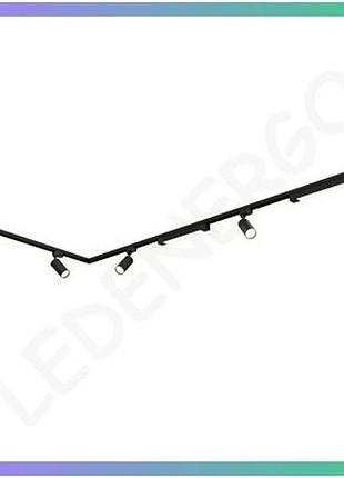 Комплект трекового освещения oledim set-12l 1+2x4+2 черный для создания стильного интерьера освещение sku_7771737