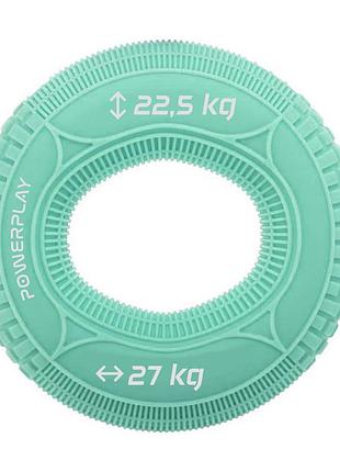 Эспандер кистевой силиконовый powerplay pp-4330 hand grip loops medium 22.5-27 кг. мятный