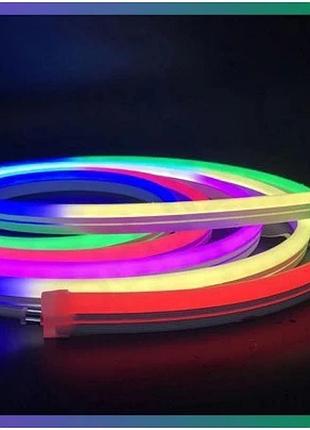 Світлодіодний неон oledim 6x12 ip68 12v rgb pixel full color для декорування приміщень та вулиці ціна sku_7771455