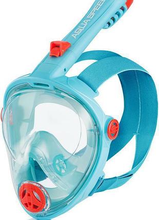 Полнолицевая маска aqua speed spectra 2.0 kid 7080 бирюзовый дит s