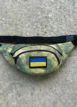 Бананка камуфляжна із липучкою та прапором ua #