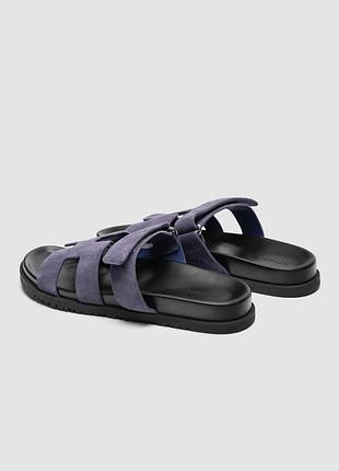 Hermes chypre sandals violet suede 5