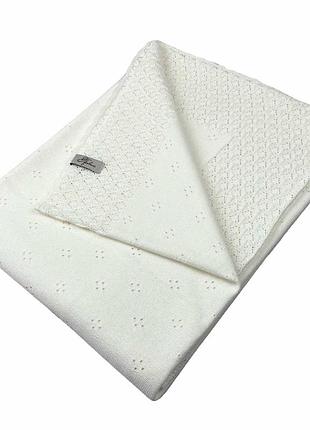 Дитячий плед крижма бiлий art knit