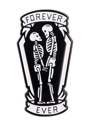 Пін forever навіки разом скелети череп значок брошка