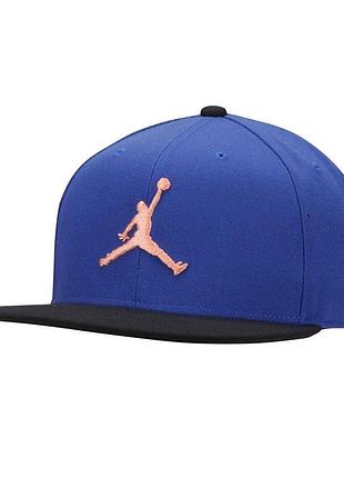 Кепка nike jordan pro jumpman snapback синій, чорний уні misc