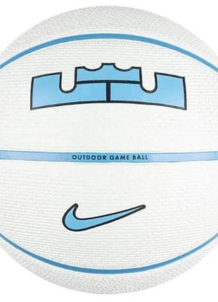Мяч баскетбольный nike playground 2.0 8p l james deflated phantom/university blue/blac size 7 (n.100.4372.086.07)