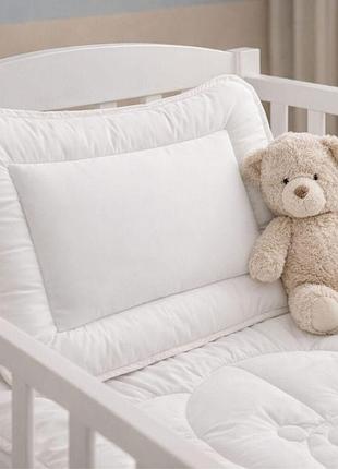 Подушка детская 40х60 см teddy papaella в детскую кроватку антиалергенная белая