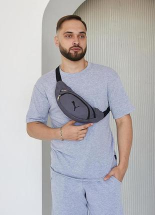 Бананка puma серая с черным лого #