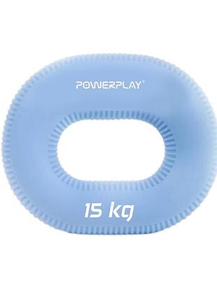 Эспандер кистевой силиконовый powerplay pp-4336 hand grip light 15 кг. голубой