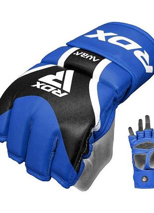Перчатки для мма rdx aura plus t-17 blue/black m 4