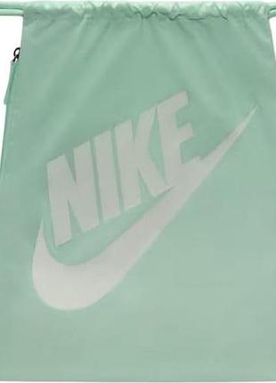 Рюкзак-мешок nike nk heritage drawstring 13l мятный уни 33 х 43 см (dc4245-353)