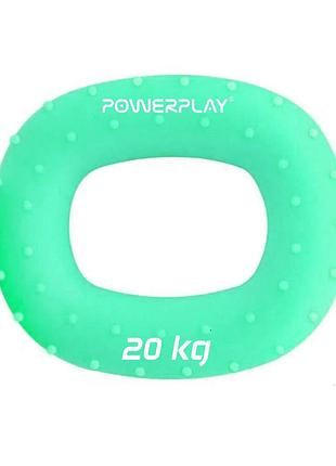 Эспандер кистевой силиконовый powerplay pp-4337 hand grip medium 20 кг. зеленый