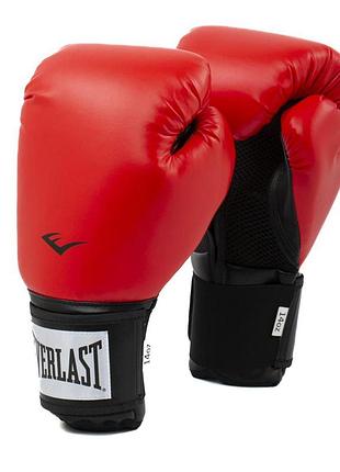 Боксерские перчатки everlast prostyle 2 boxing gloves красный уни 14 унций