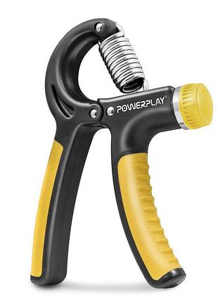 Эспандер кистевой powerplay pp- 4323 с регулируемой нагрузкой 10-40 кг. strength grip черно-желтый