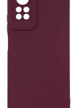 Чохол pro camera для xiaomi redmi note 11 pro/ note 11 pro 5g бампер із мікрофіброю бордовий