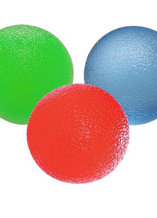 Набор силиконовых эспандеров мяч (тренажер для кисти) powerplay pp-4339 grip ball set (набор 3 шт.)