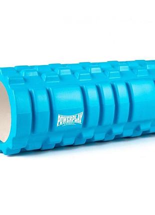 Массажный ролик (роллер) powerplay 4025 massage roller синий (33x14см.)