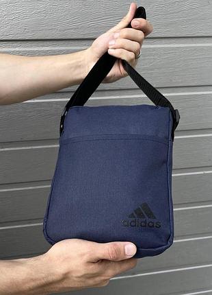 Барсетка синя adidas (чорн. лого) # 5