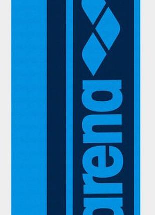 Полотенце arena logotype jacquard towel голубое, темно-синее уни 140х50см