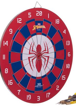 Дартс із пресованого паперу 6 дротиків і мішень joerex marvel spiderman 43см jmbb19028-s