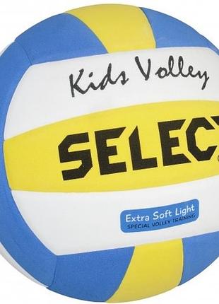 Мяч волейбольный select kids volley new белый, желтый, синий уни 5