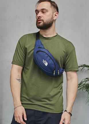 Бананка tnf синяя, лого белое #