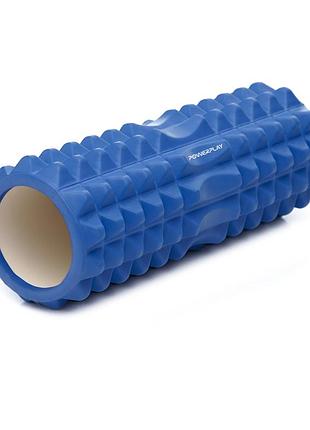 Массажный ролик (роллер) powerplay 4405 eva massage roller синий (33x12см.)