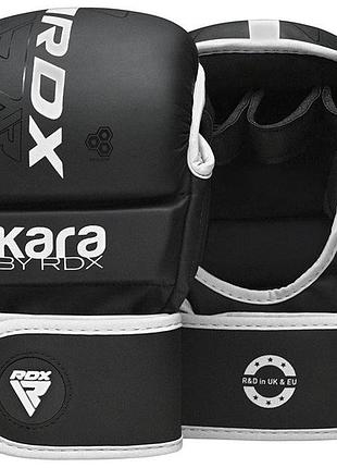 Перчатки для мма (греплинговые перчатки) rdx f6 kara matte white plus l/xl