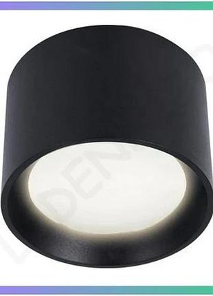 Накладной точечный светильник oledim ts36b alu gx53 ip54 черный для кухни ванной коридора sku_7771625