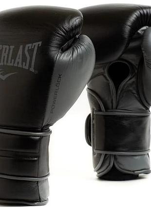 Боксерські рукавиці everlast powerlock 2 pro training h&l glove чорний уні 16 унцій