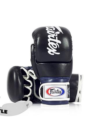 Варежки греплинговые для мма fairtex fgv18 black/blue l