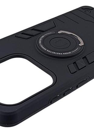 Чехол spgen ring для xiaomi redmi note 14 4g global (код модели 24117rn76g / 24117rn76o) бампер черный (общий вырез) 3