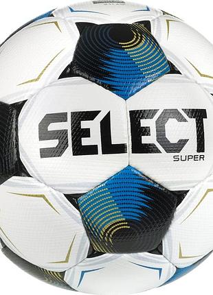 М'яч футбольний select fb super fifa v26 білий, синій 5