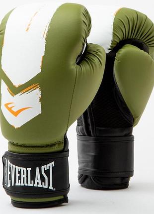 Боксерские перчатки everlast prospect 2 boxing glove зеленый, белый уни 8 унций