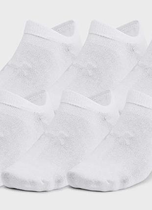 Носки under armour essential no show 6pk белый уны xl
