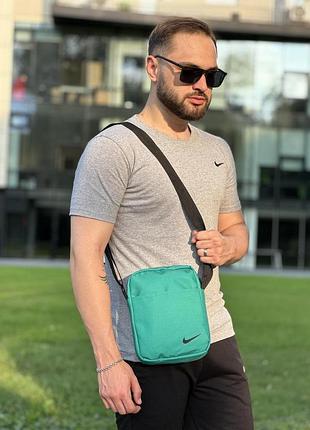 Борсетка nike бирюзовая # 2